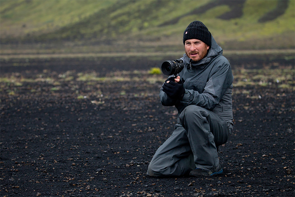 Darren Aronofsky no set