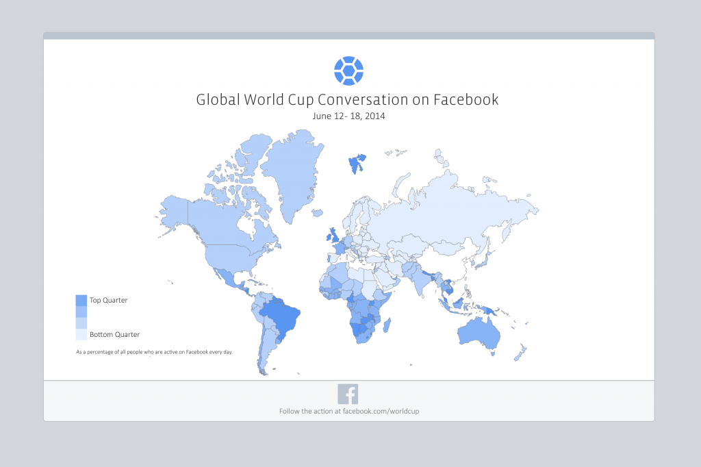World Cup on Facebook Global Map