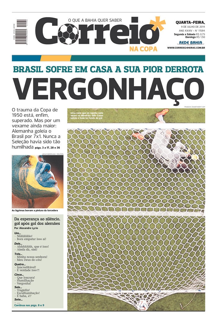 41 - Brazil suffers at home its worst defeat - Disgraceful