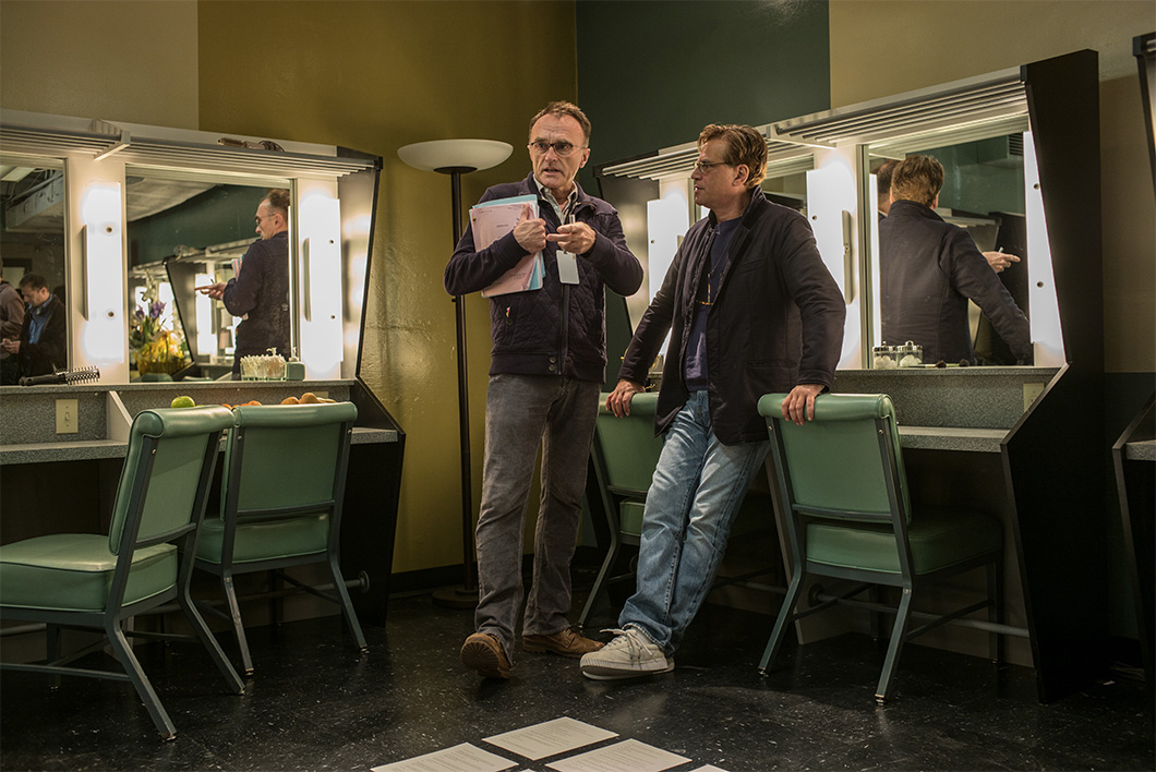 Danny Boyle e Aaron Sorkin no set