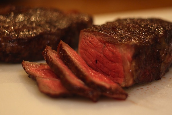 reverse sear steaks 1 - ny strip