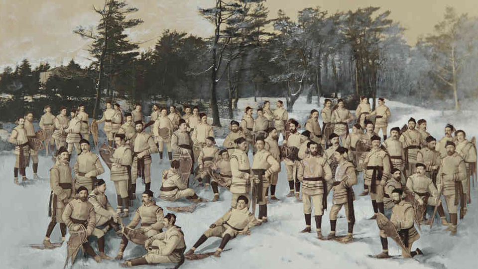 Red Cap Snow Shoe Club, Halifax, Nova Scotia, circa 1888 (Wm. Notman and Son, Montreal, Eugene L'Africain, William Notman)