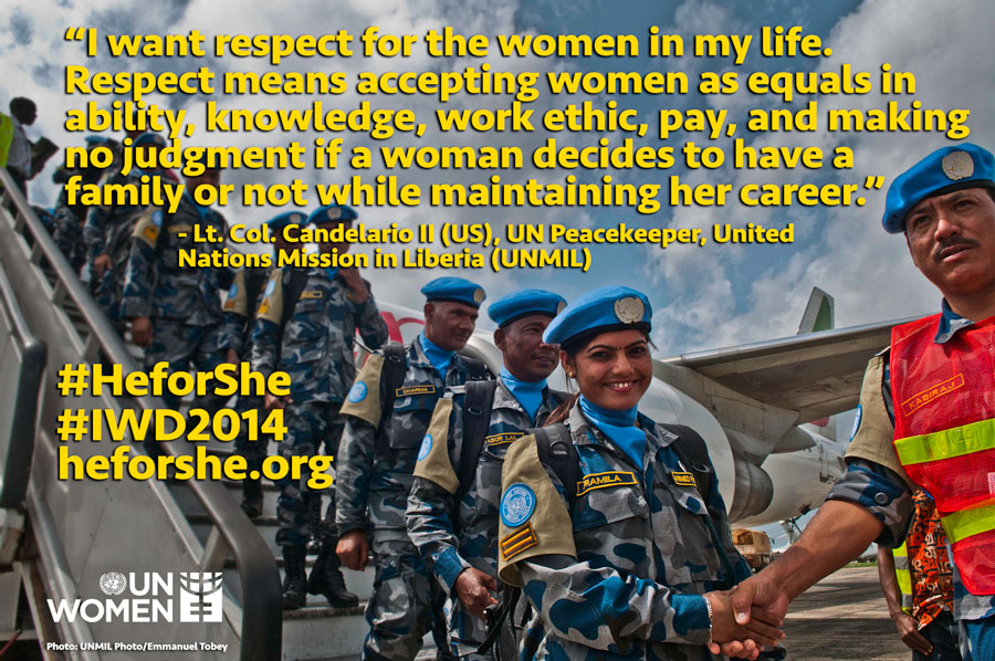 International WomenÕs Day 2014: UN WomenÕs HeForShe Campaign