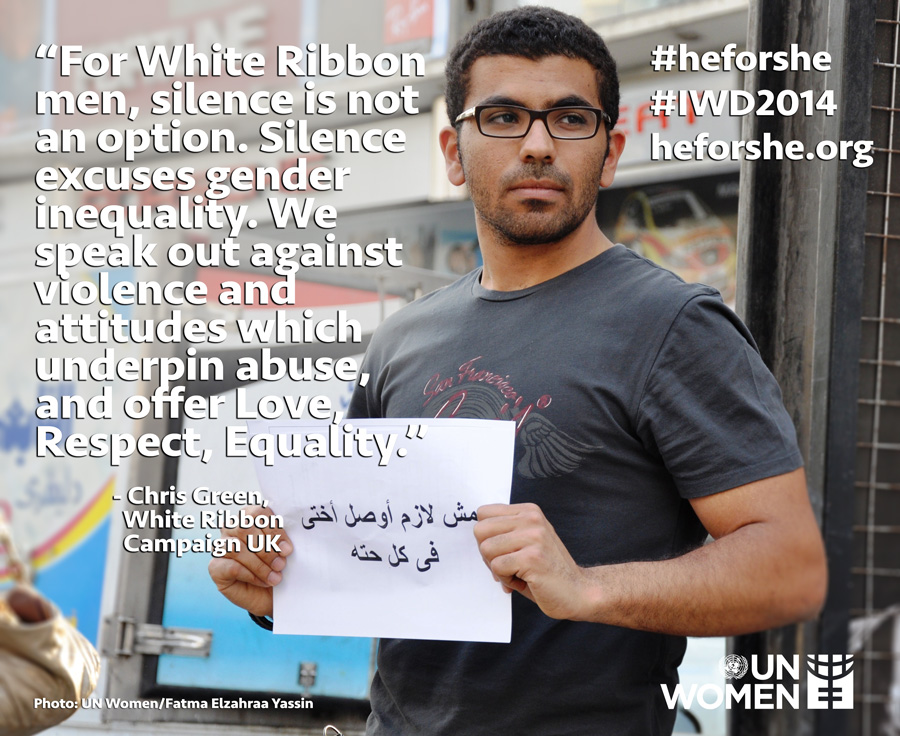 International WomenÕs Day 2014: UN WomenÕs HeForShe Campaign