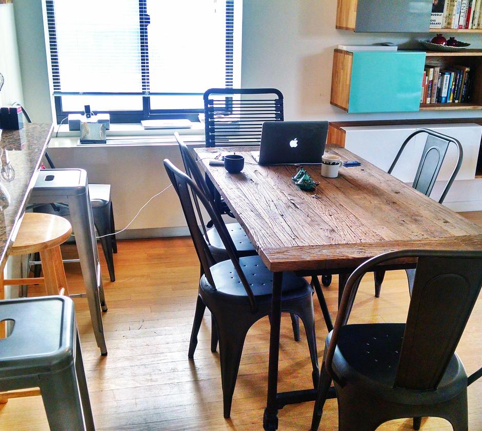Cozinha do Windson Terrace CoWork no Brooklyn. Todos os espaços selecionados nesta matéria custam cinco dólares