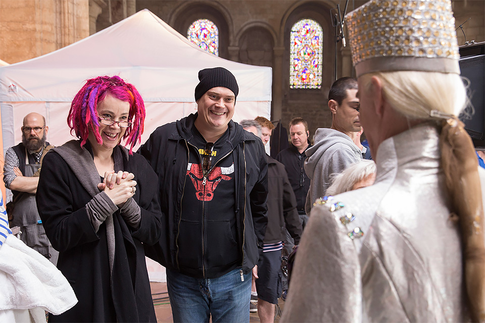 Os Wachowski no set
