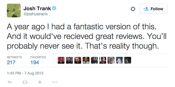 Josh Trank Tweet