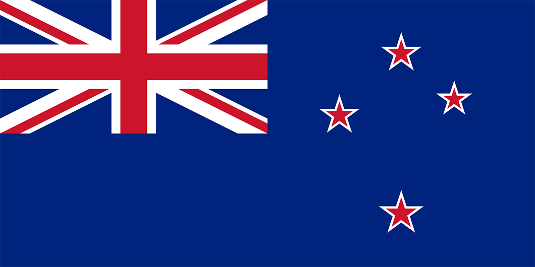 Bandeira atual da Nova Zelândia, adotada oficialmente em 1902
