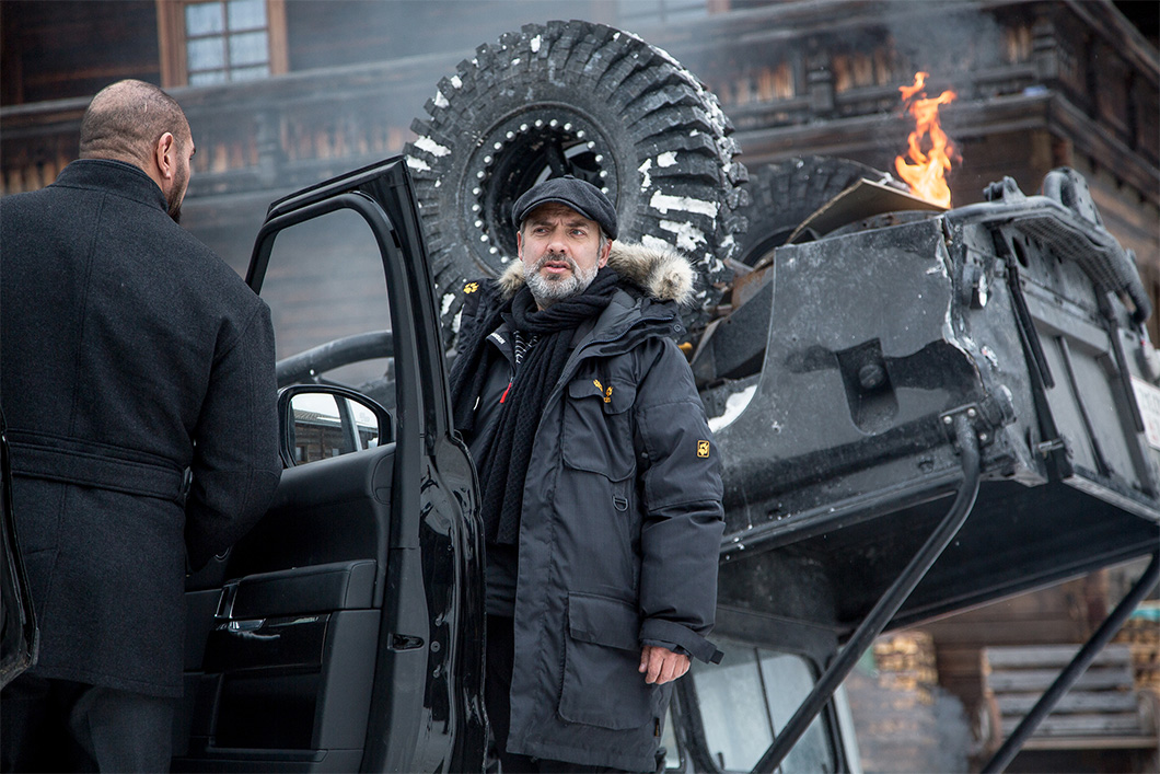 Sam Mendes no set de “Spectre”