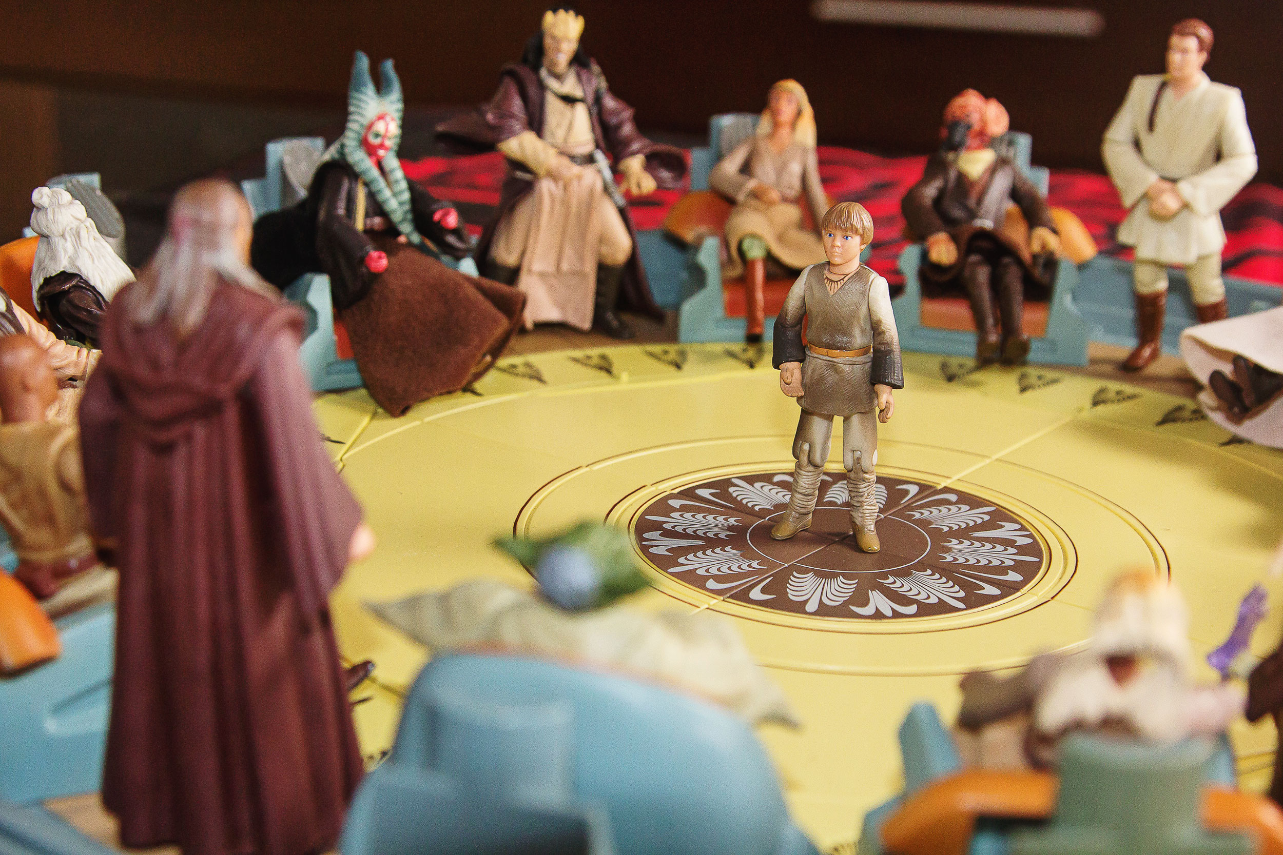 O Conselho Jedi completo em diorama que fica na sala do colecionador