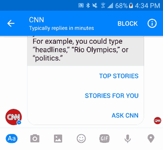 Alguns bots funcionam usando scripts com opções bem claras - eu chamo de "botão-bot" :)