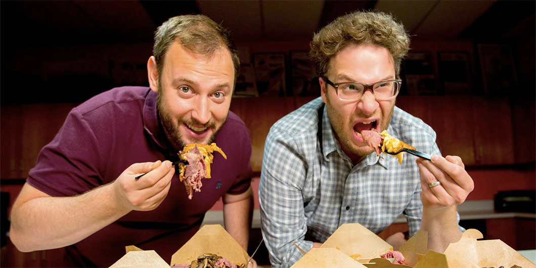 Os roteiristas Evan Goldberg e Seth Rogen