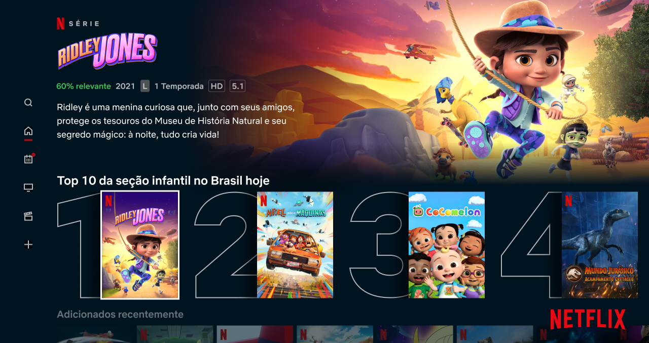 Novo Top 10 da Netflix é dedicado a produções infantis