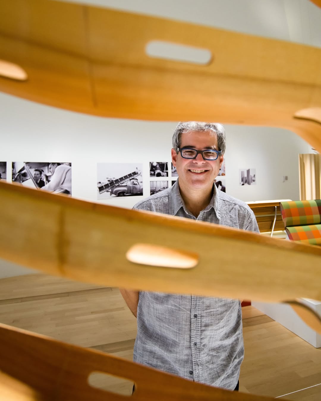  Plywood, Wood, Accessories, Glasses, Photography, face, Head, Person, Portrait, Indoors, Interior Design, happy, Smile, Furniture, Table, Desk, Adult, Male, Man, Hardwood, Machine, Wheel