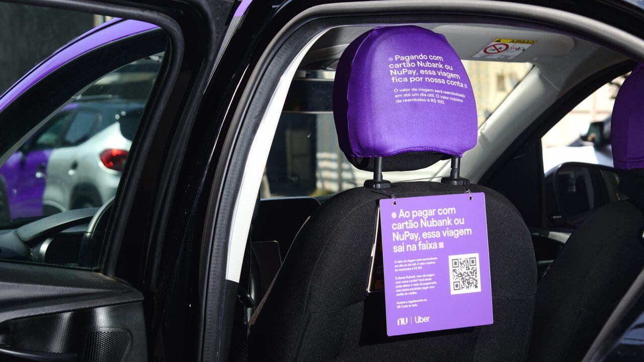Capa - Nubank e Uber fazem parceria com 50% de desconto e carros roxos que não pagam corrida
