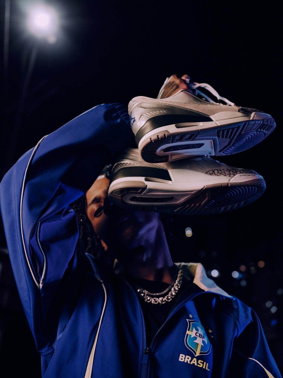  Clothing, Footwear, Shoe, sneaker, Performer, Person, Solo Performance, Accessories, Jewelry, Necklace, face, Head, Coat
